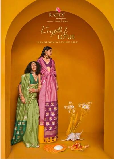 RAJTEX KRYSTAL LOTUS 402001 TO 402006 WEAVING SILK SAREE WHOLESALER IN INDIA